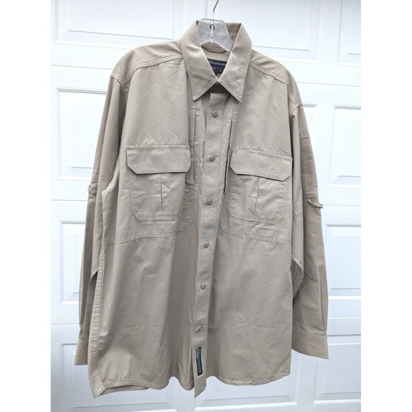 5.11 Tactical Shirt Mens Size M Button Up Long Sleeve Vented Cotton 72157 Combat - Picture 1 of 13